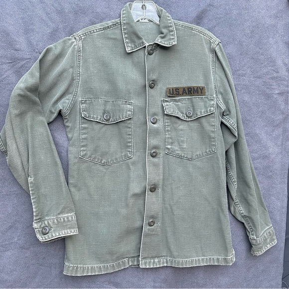 military issue Shirts Vintage Sateen Military Issue Uniform Shirt